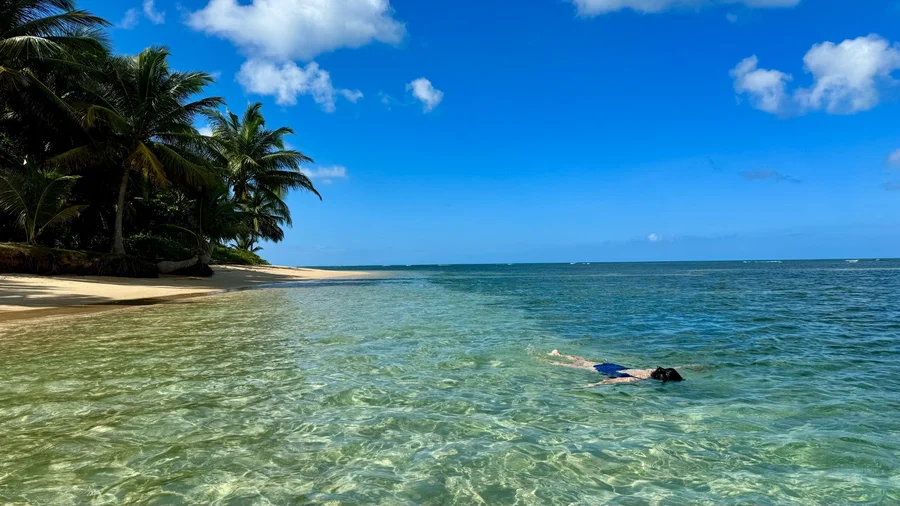 Luquillo beach and kioskos on the northeast coast of Puerto Rico