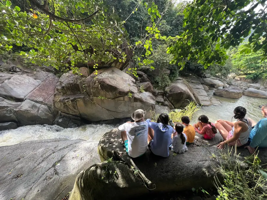 Hidden river and natural pools in Naguabo