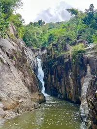 Charco El Hippie waterfall gorge in Naguabo